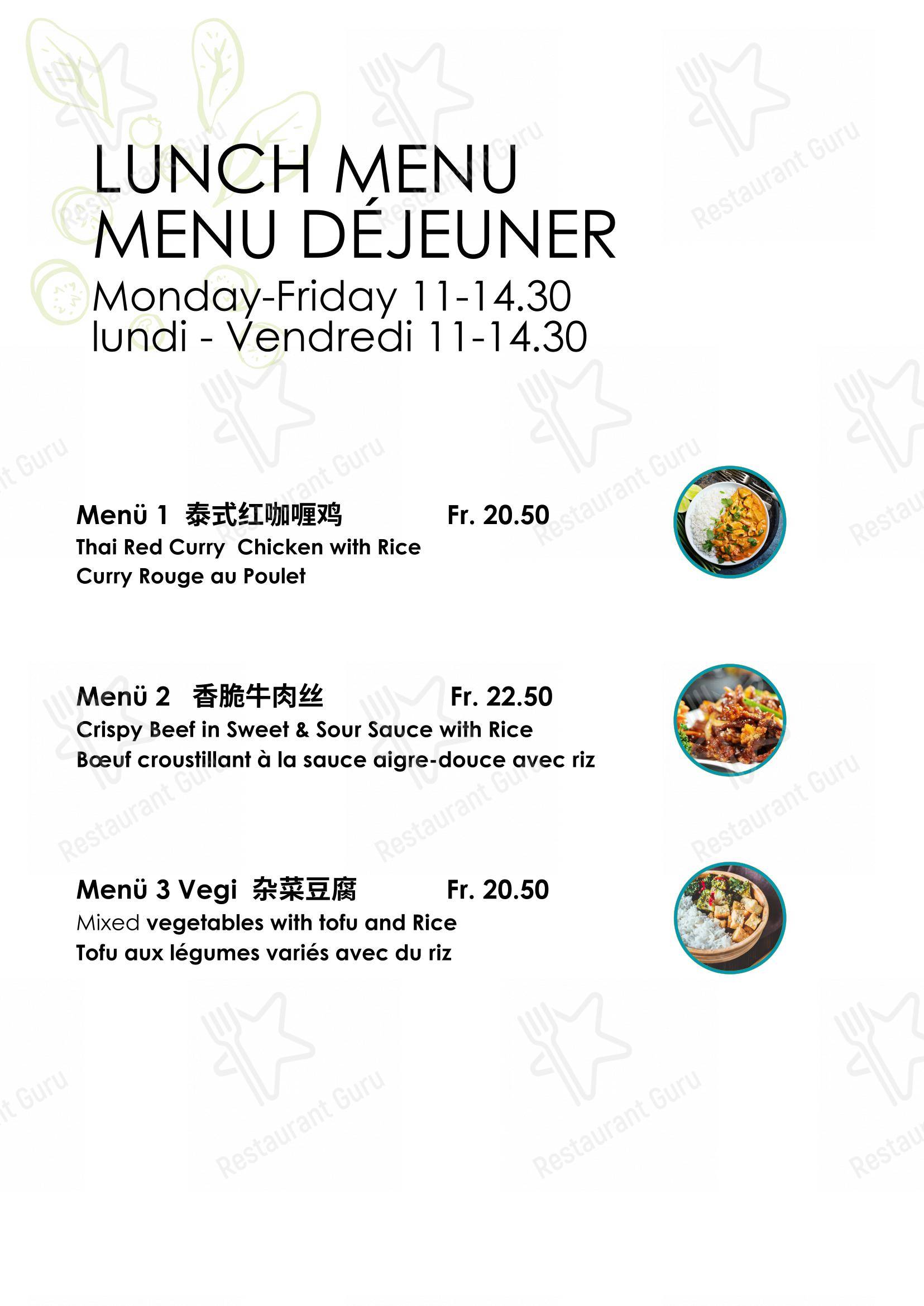 Menu per Restaurant Asia Garden ristorante