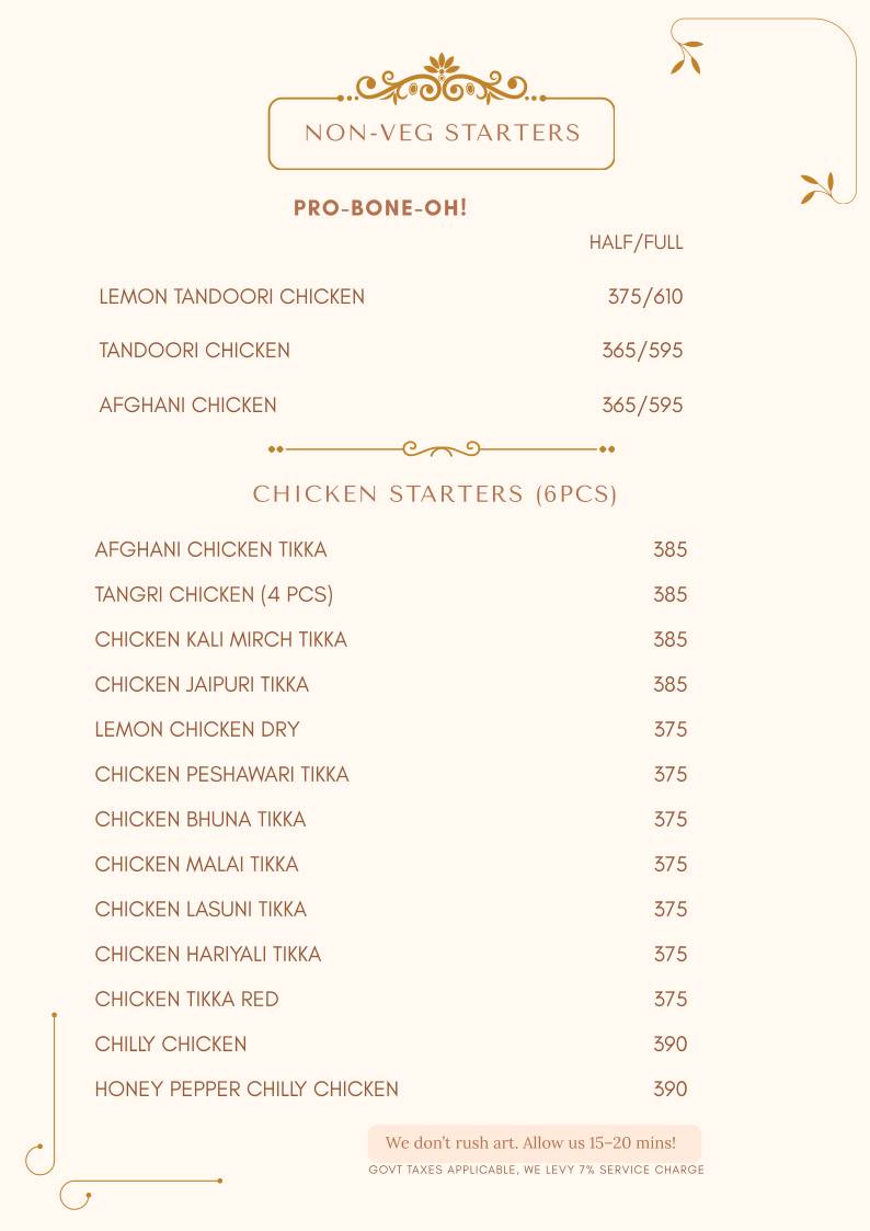 Baba's Pune menu