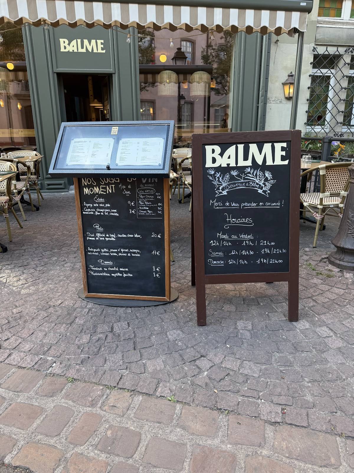 Menu de Balme - Restaurant truffe Colmar