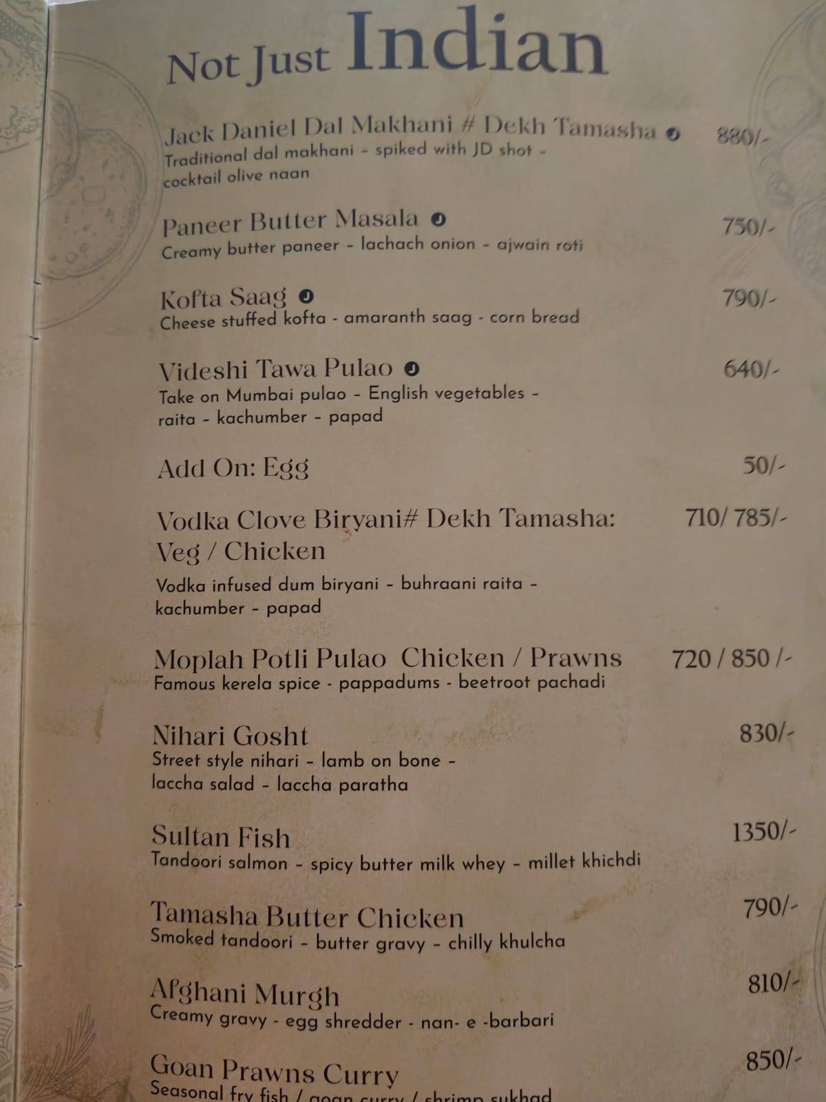 Balsa menu
