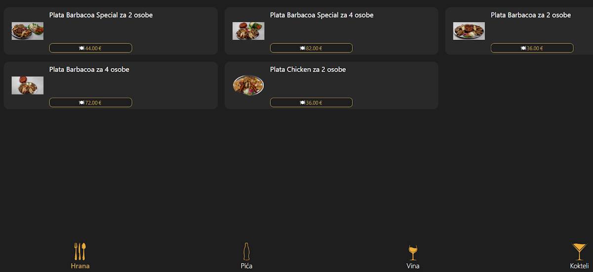 Menu di Barbacoa 