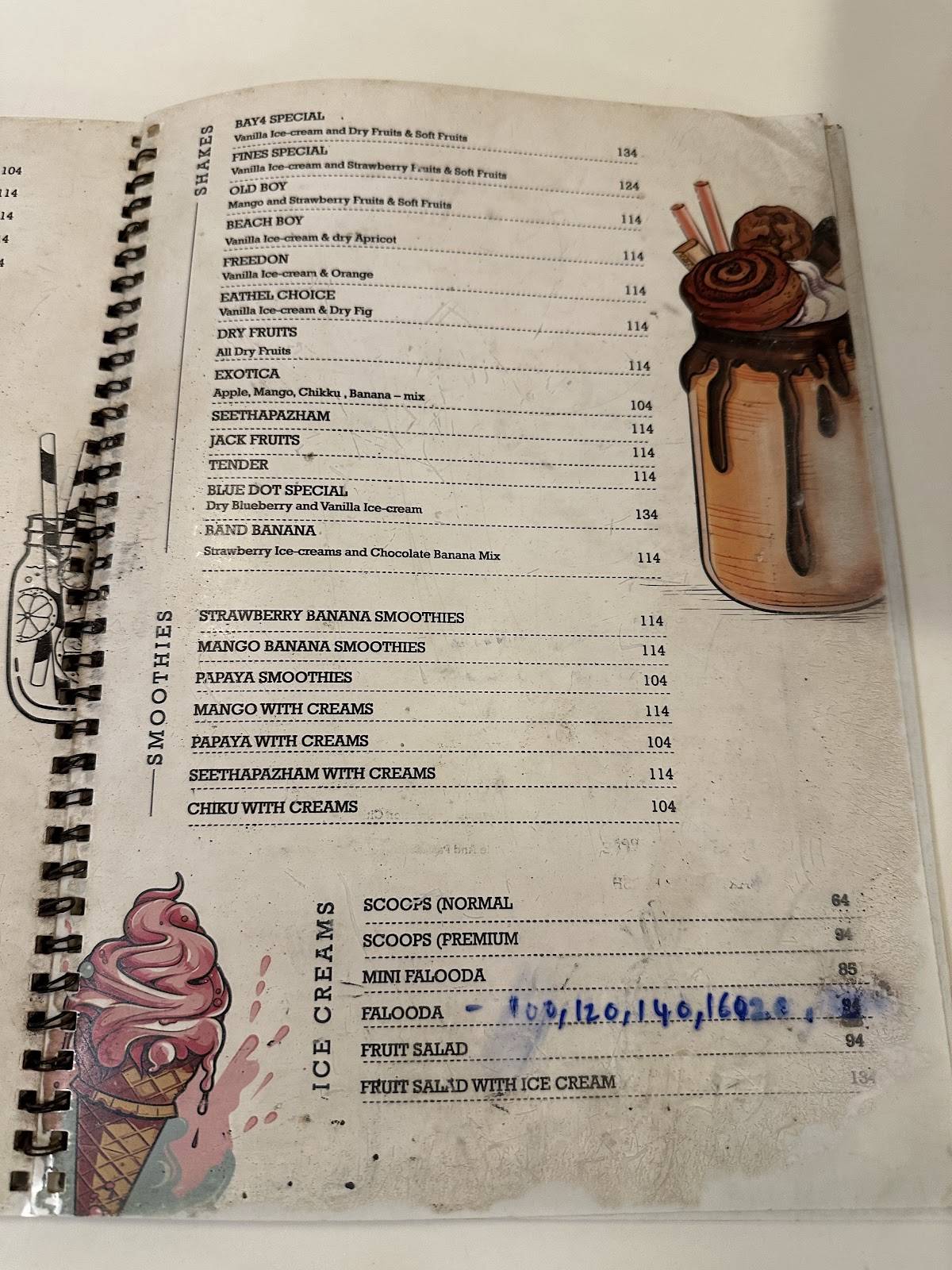 Bay4 Beachfront Restaurant menu