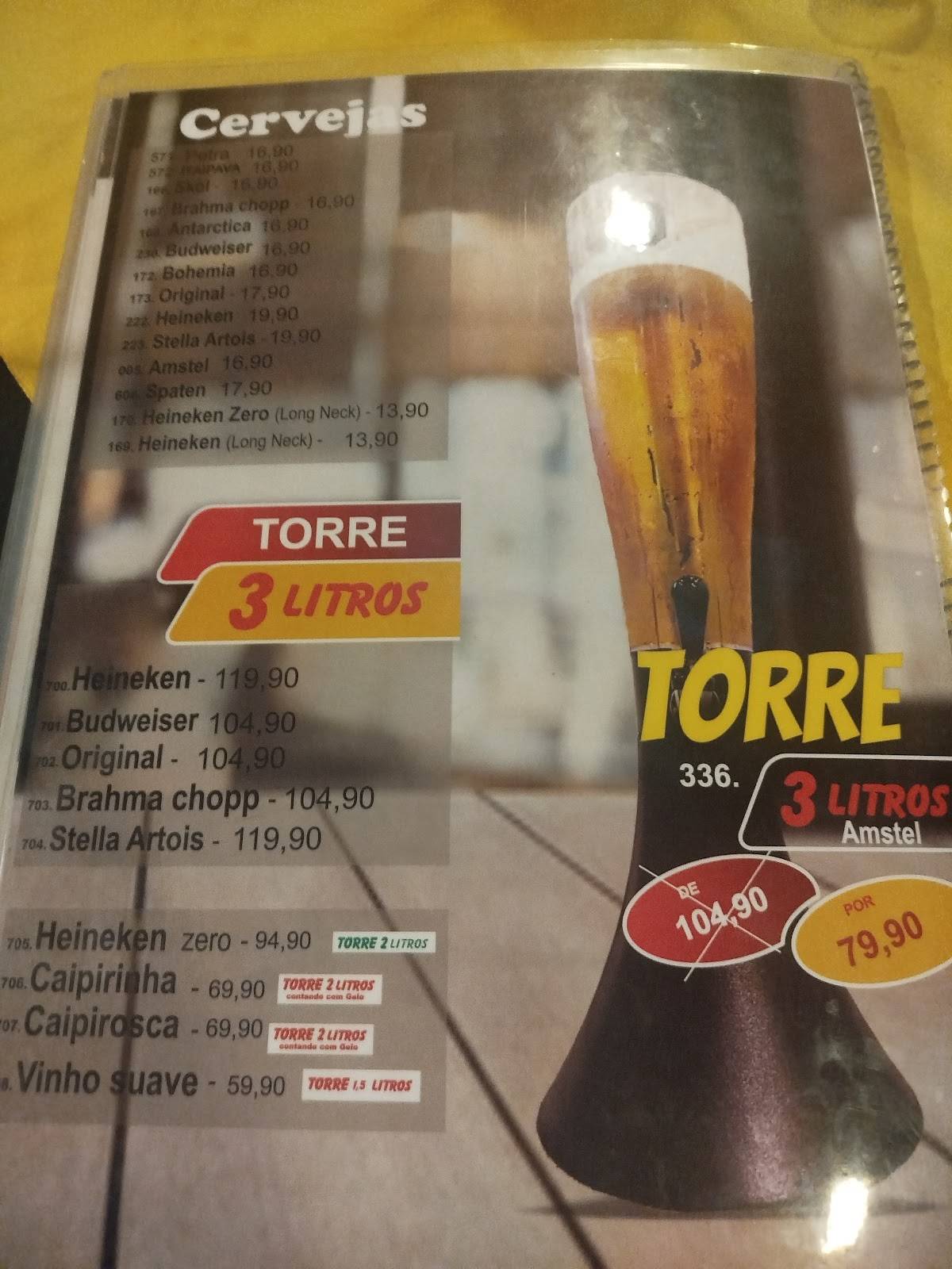Birutão cardápio
