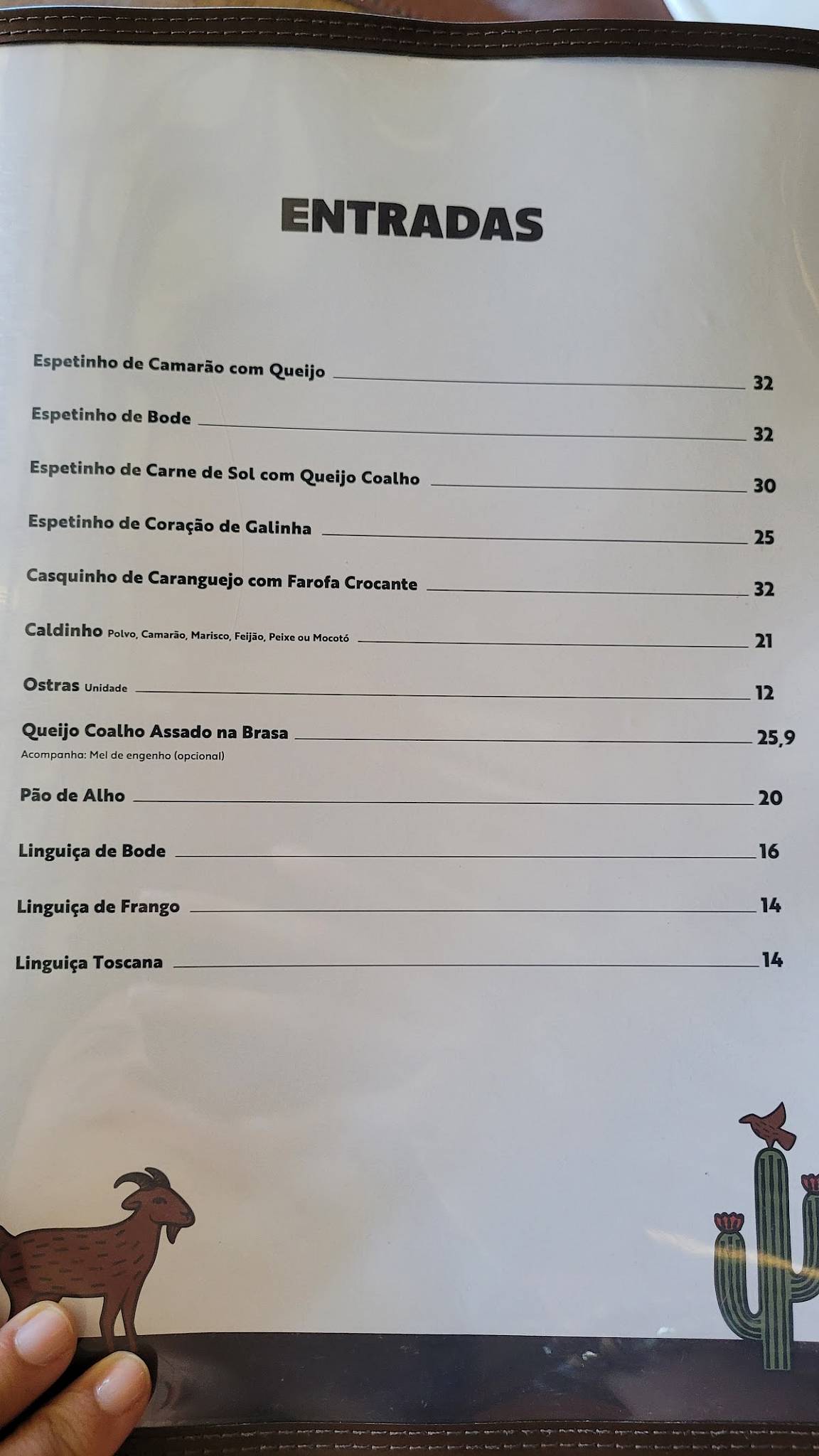 Bode do Nô Olinda cardápio
