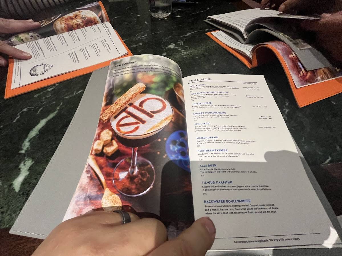 Bombay Brasserie Colaba menu