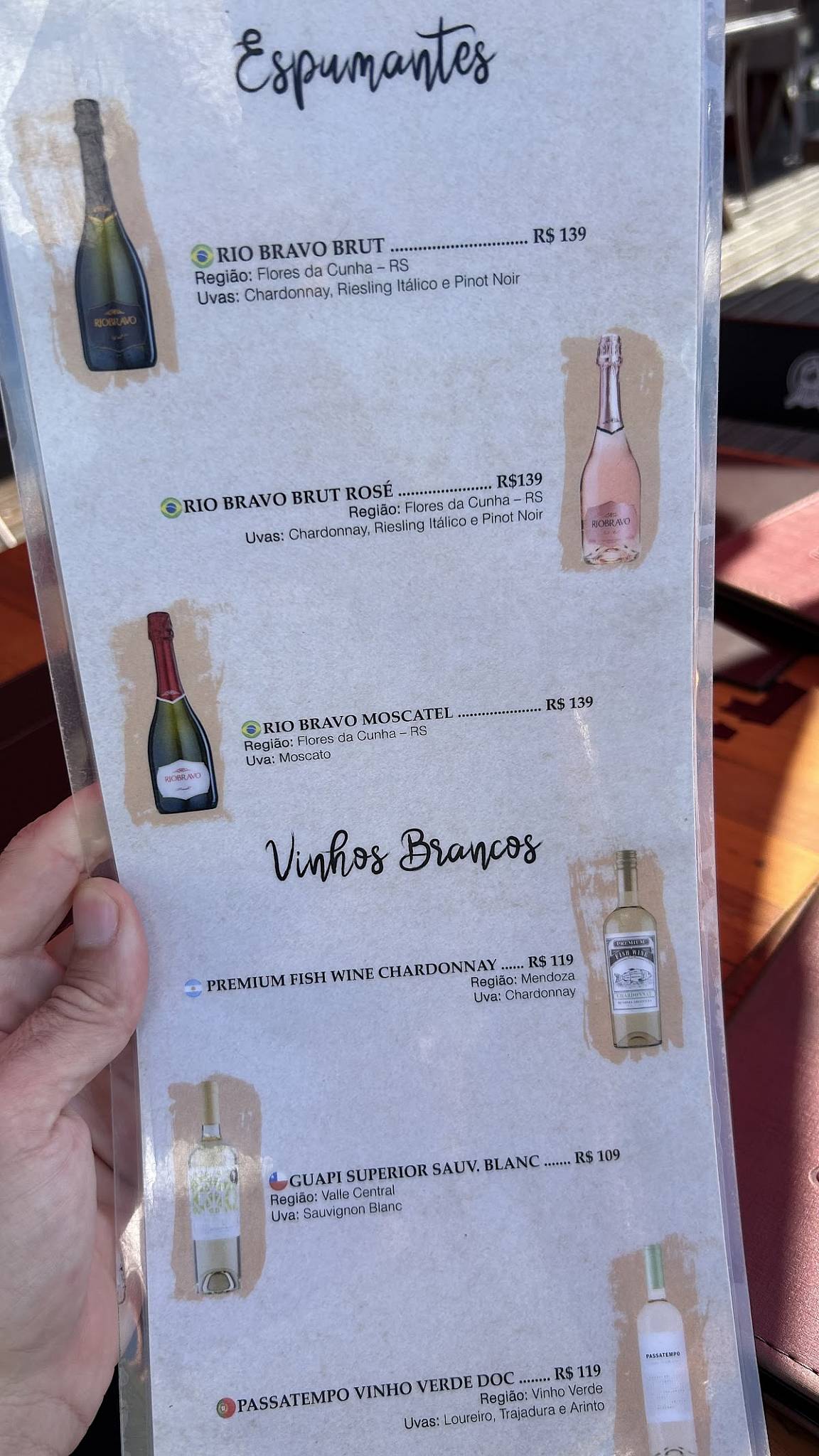 Brava Grill cardápio