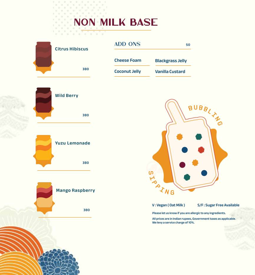 Burma Burma Restaurant & Tea Room menu