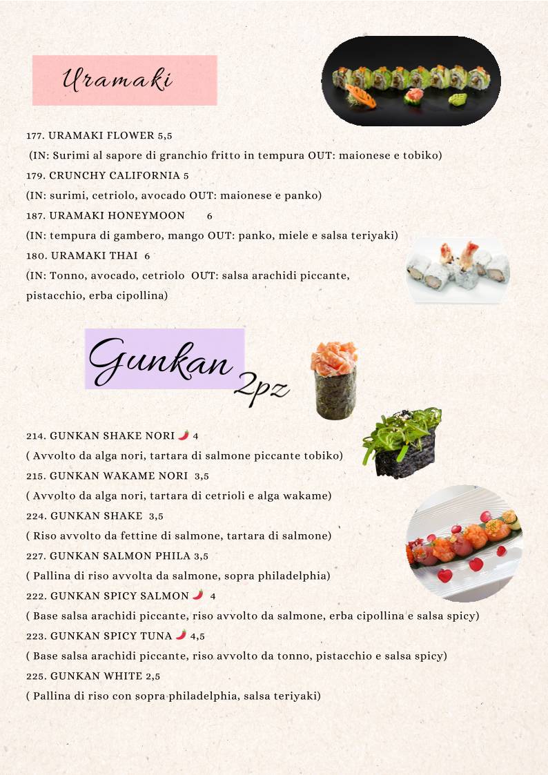 Menu di Butterfly Sushi 