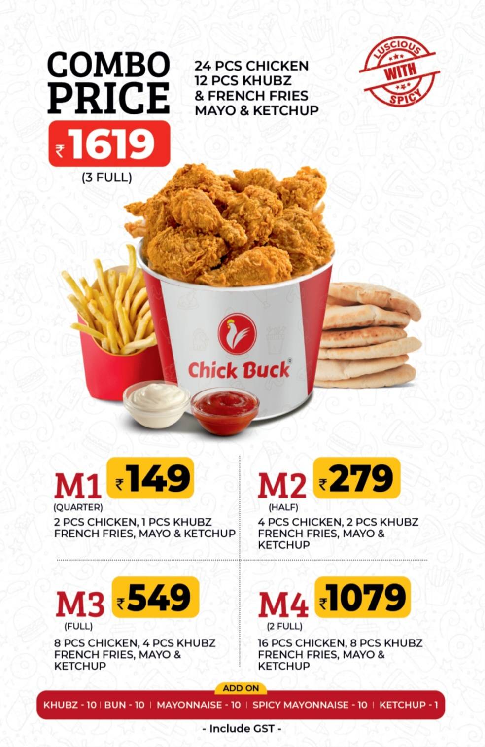 CHICK BUCK MALAPPURAM VALIYANGADI menu