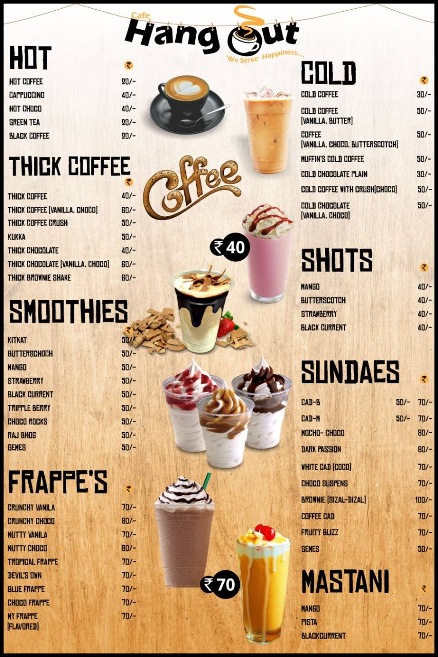 Cafe Hangout menu