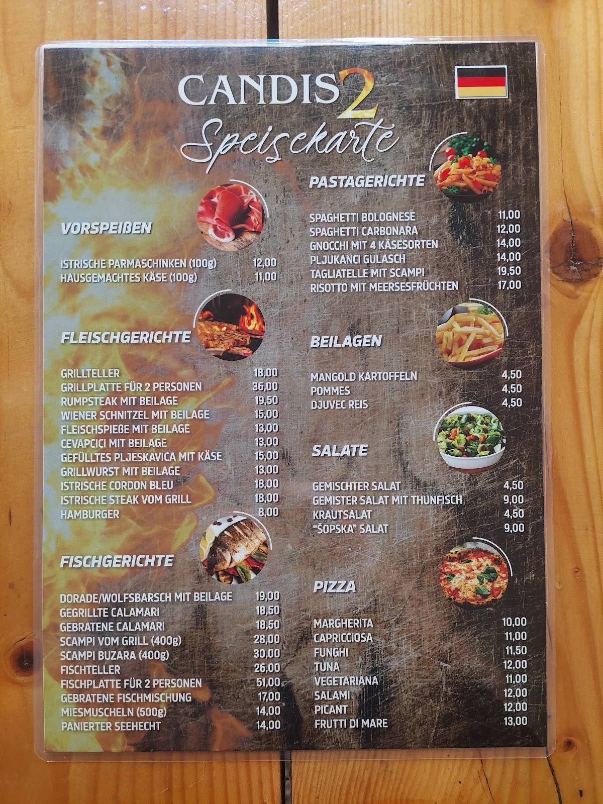 Menu di Restaurant Candis 2 