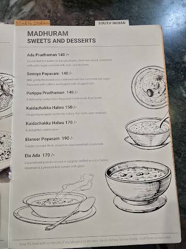 Coconut grove church Street Bangalore menu