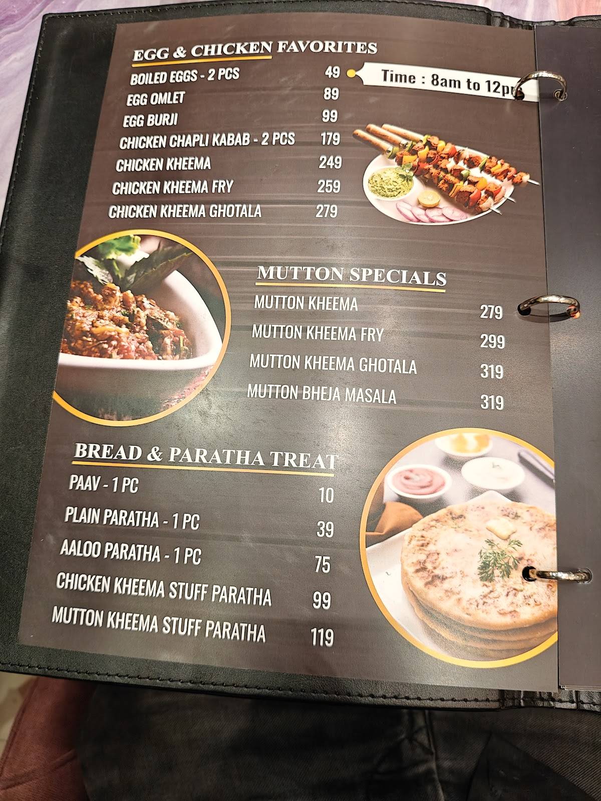 DUBAI DARBAR menu