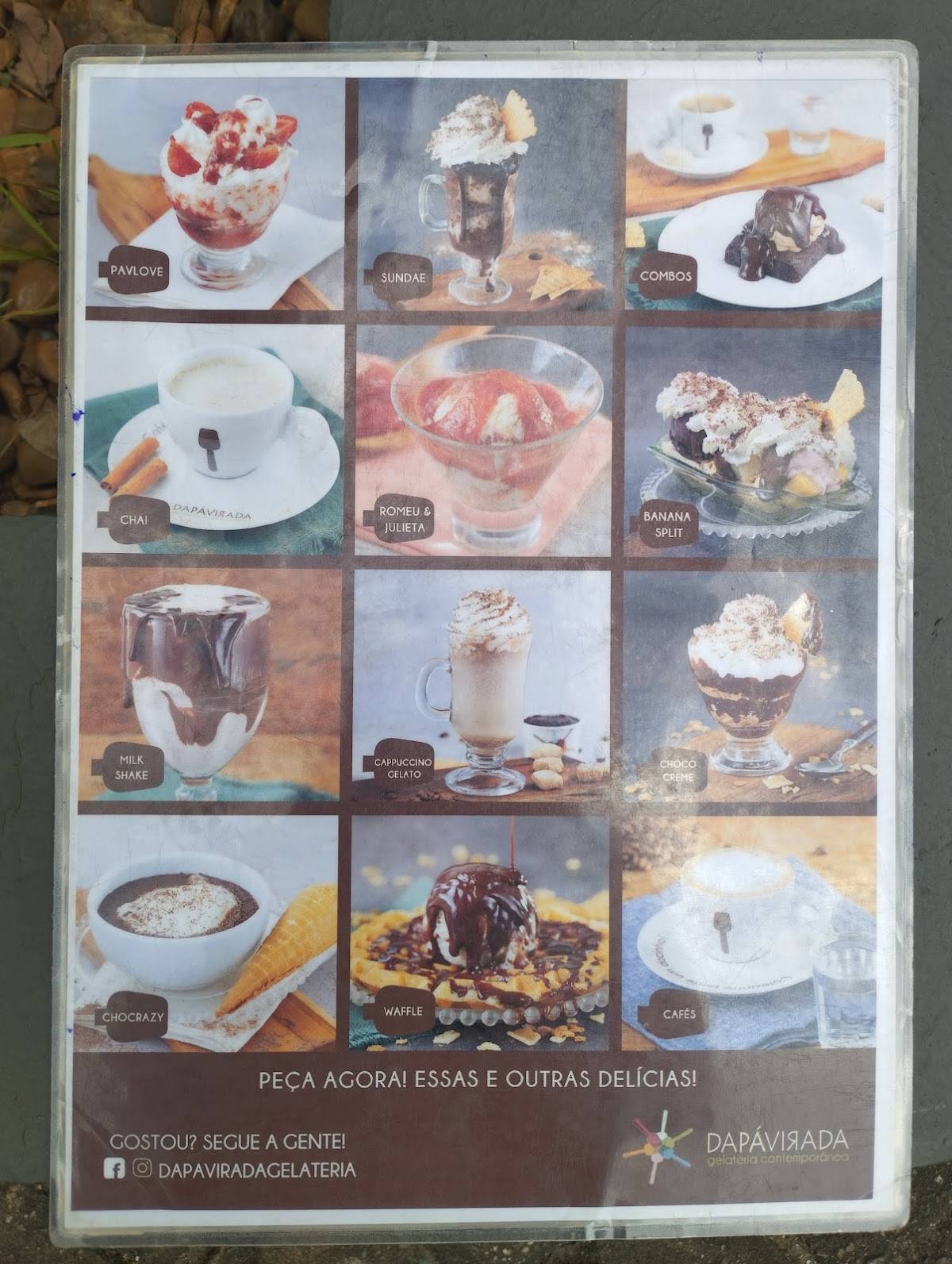 Da Pá Virada Gelateria Perdizes cardápio
