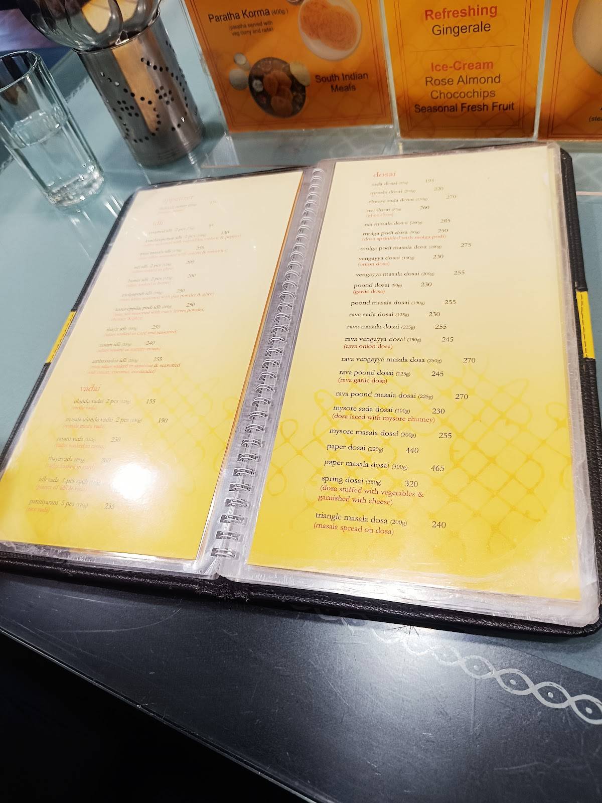 Dakshinayan menu