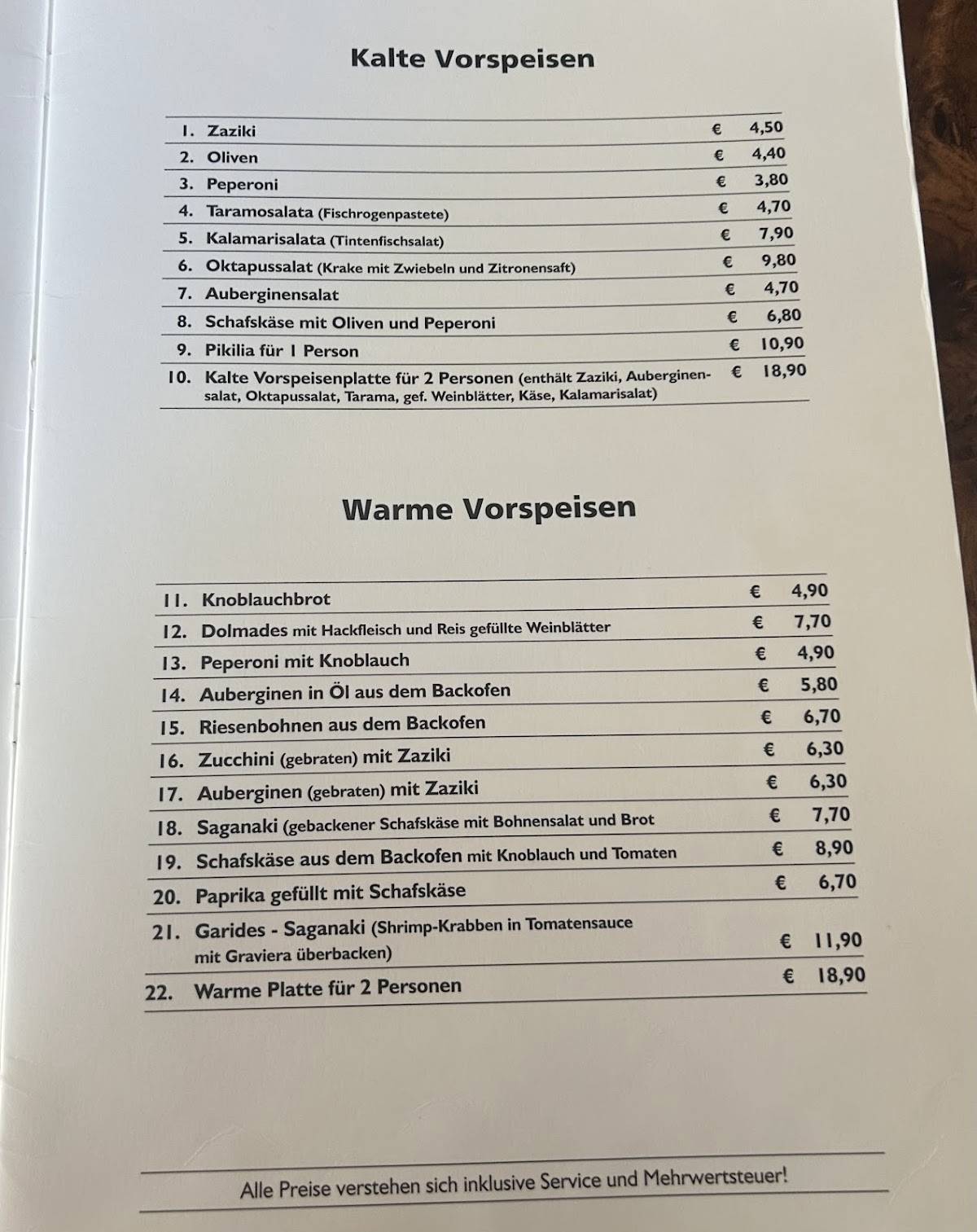 Menu de Restaurant Delphi