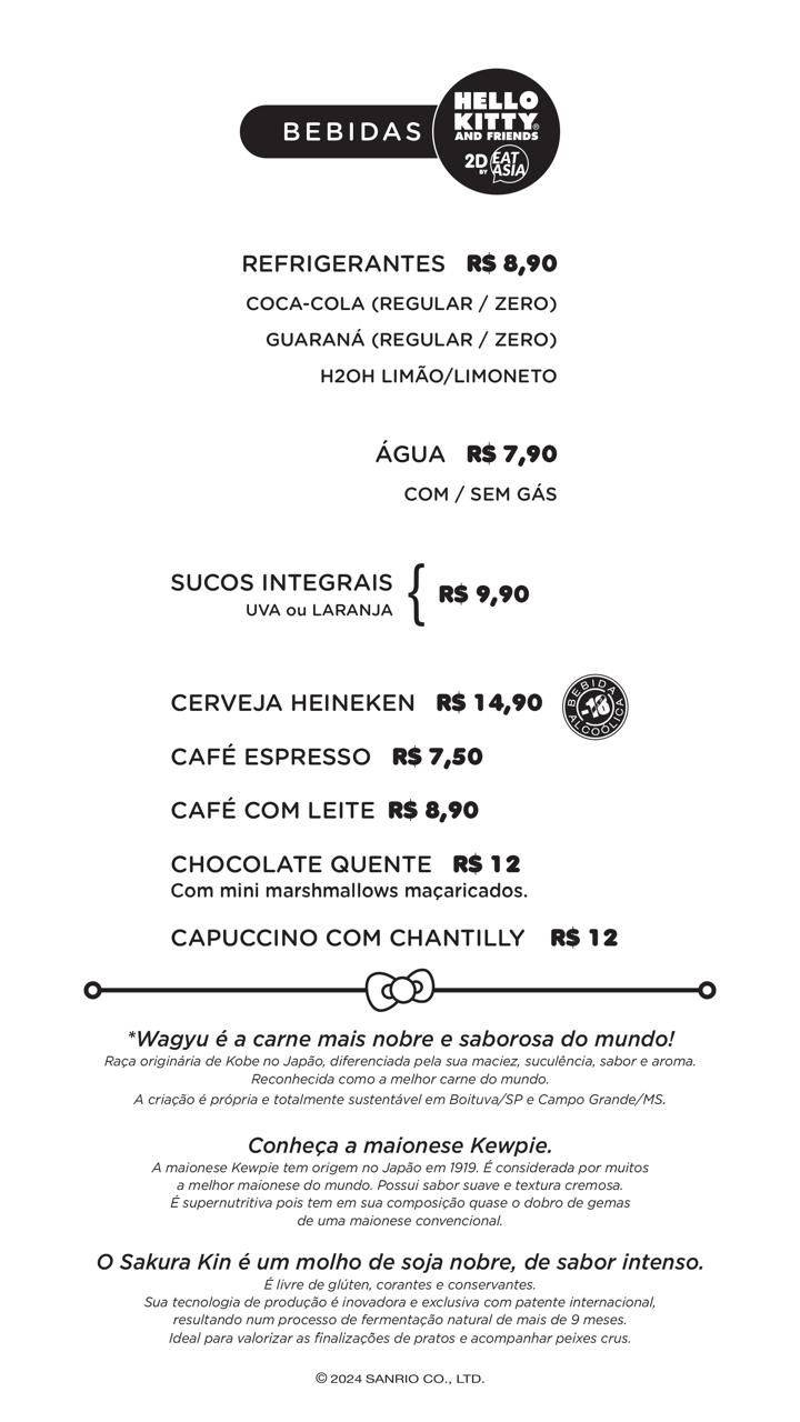 Hello Kitty and Friends 2d by Eat Asia cardápio