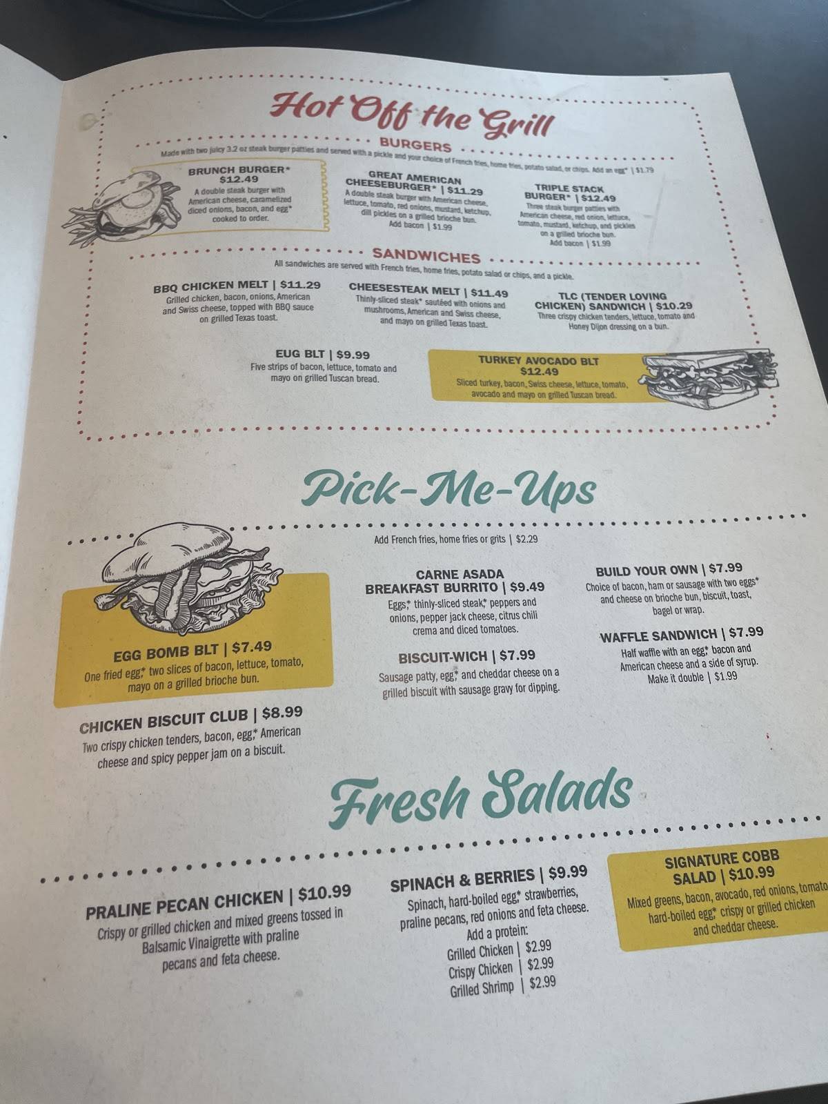 Menu at Eggs Up Grill restaurant, Garden City, US-17