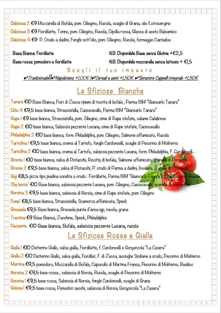 Menu di Elite Pizza 