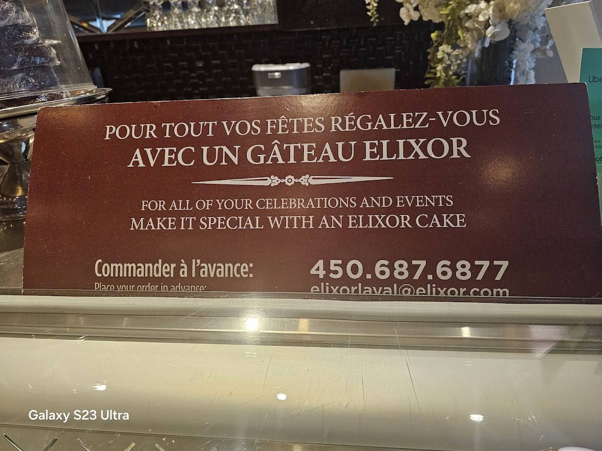 Menu de Elixor
