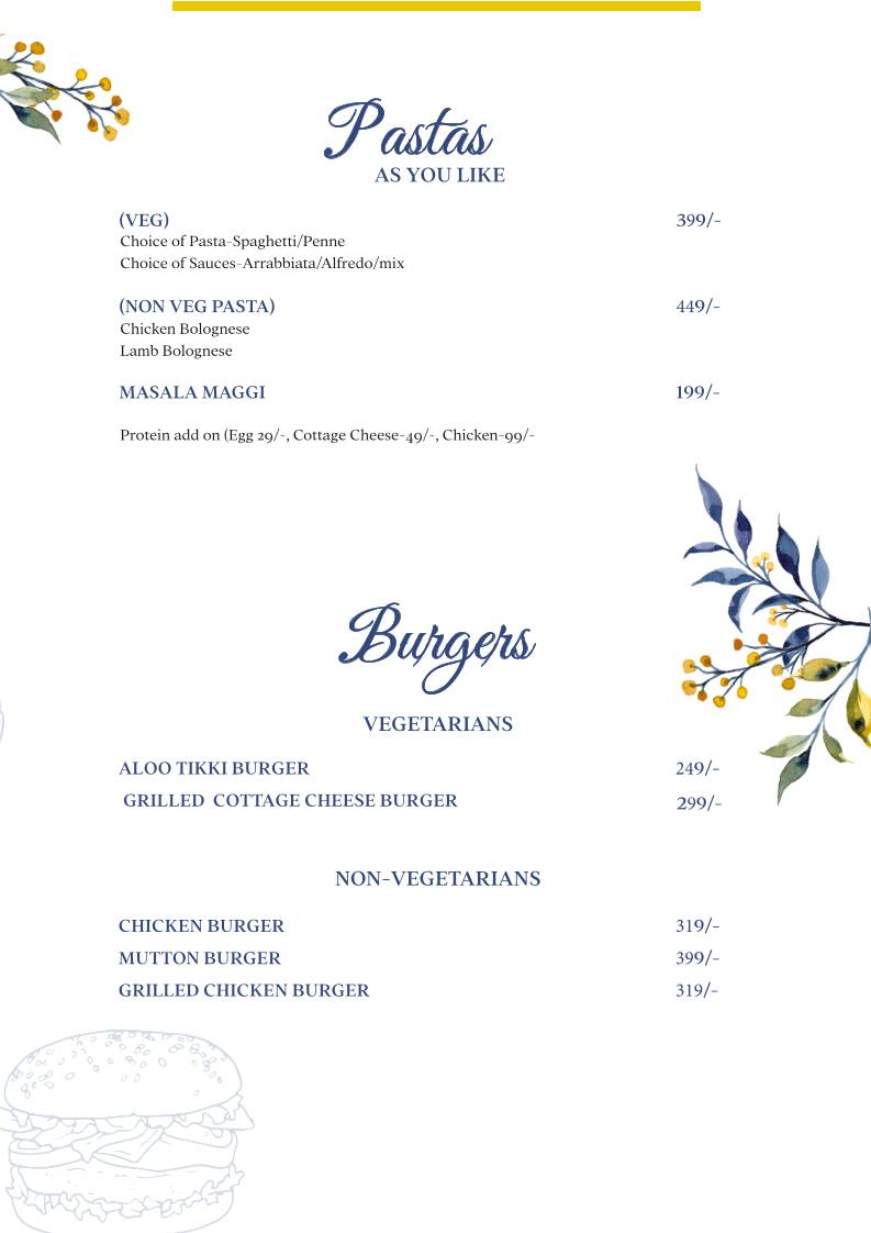 Forest House Cafe menu