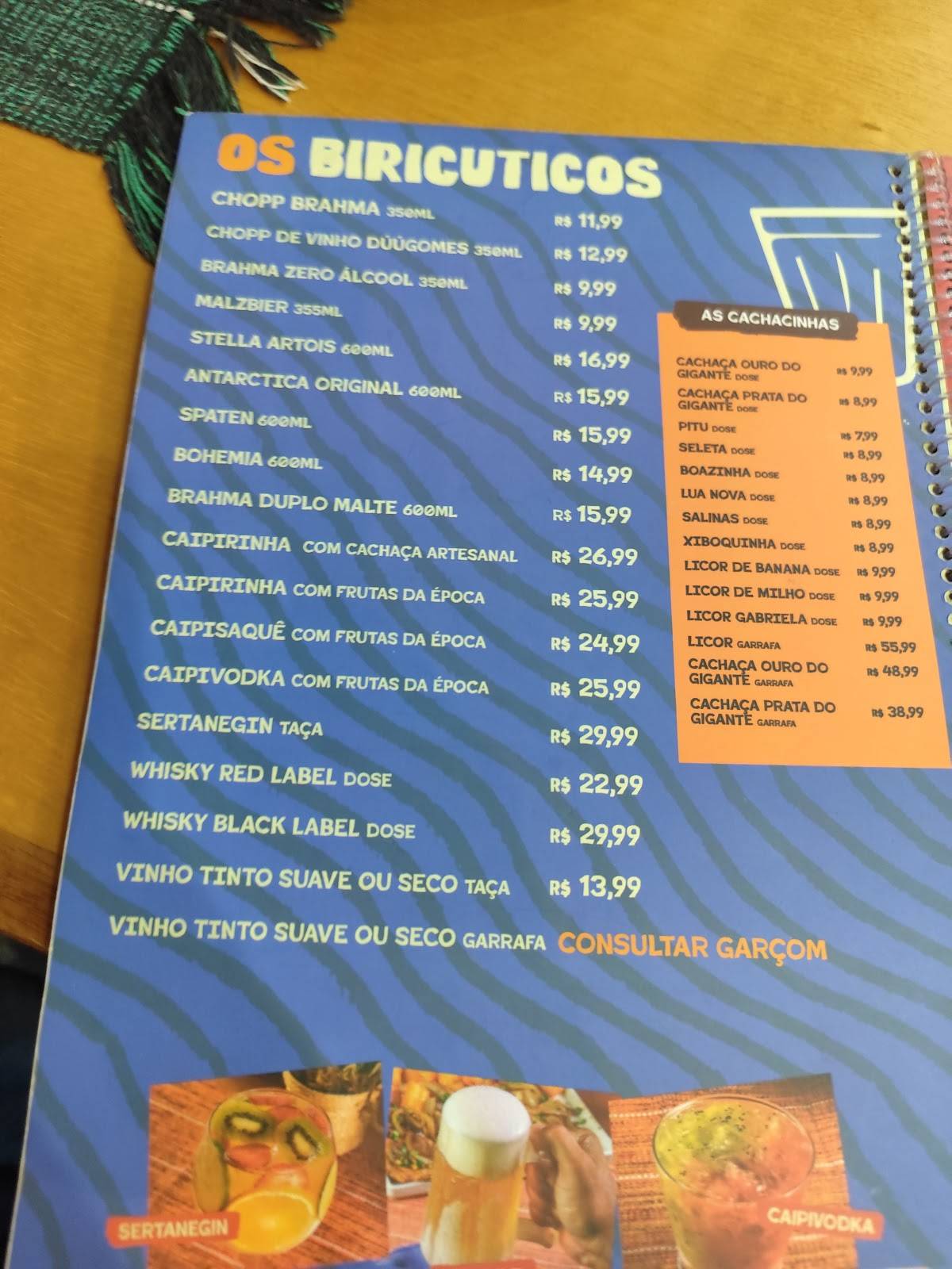 GIGANTE NORDESTINO BANGU cardápio