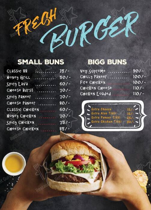 Ginni Buns menu