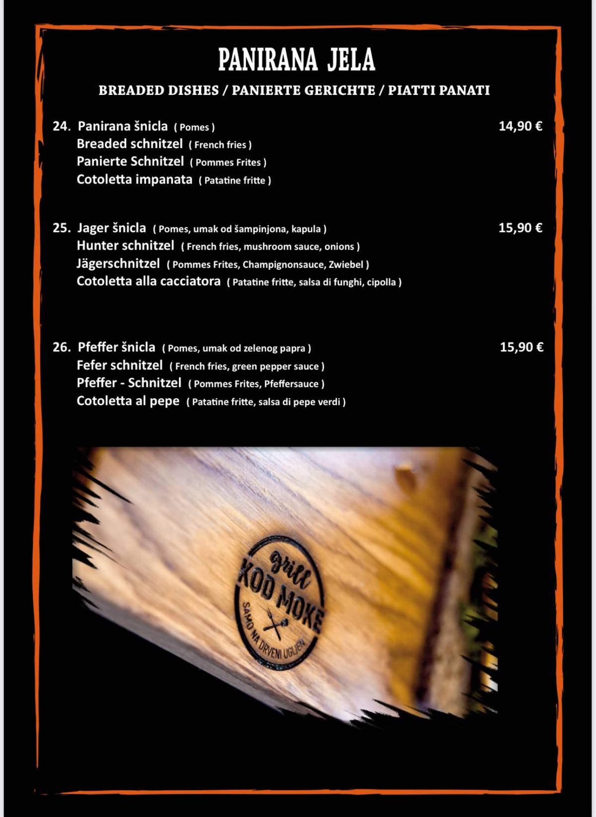 Menu di Grill Kod Moke 