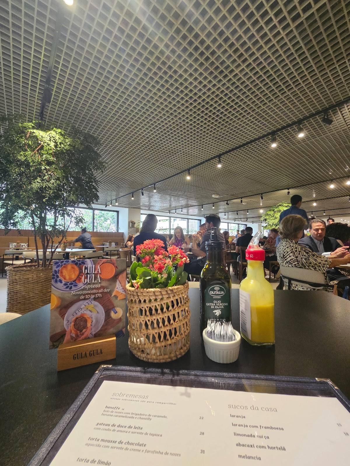 Gula Gula Centro cardápio