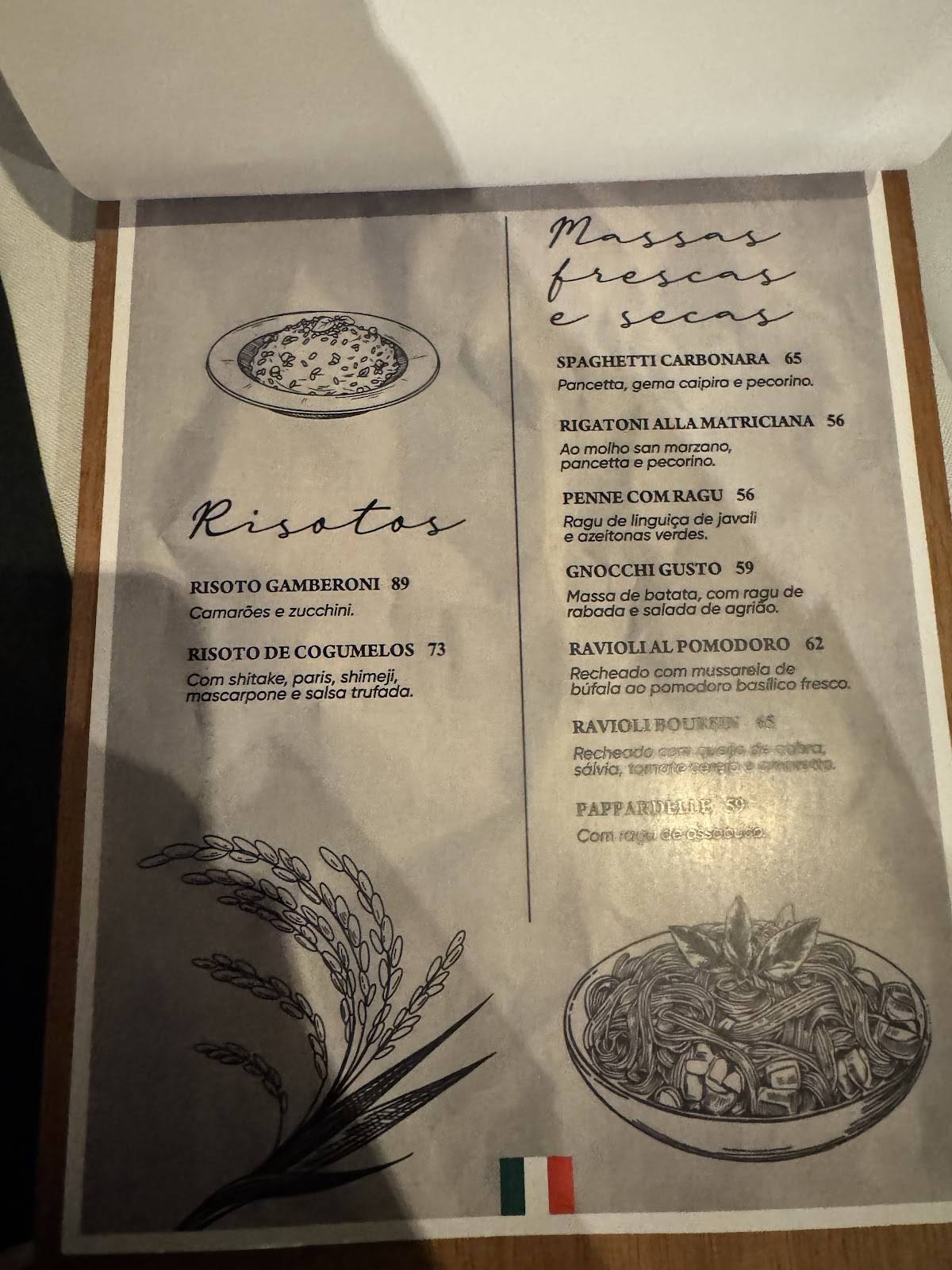 Gusto Cucina Moema cardápio