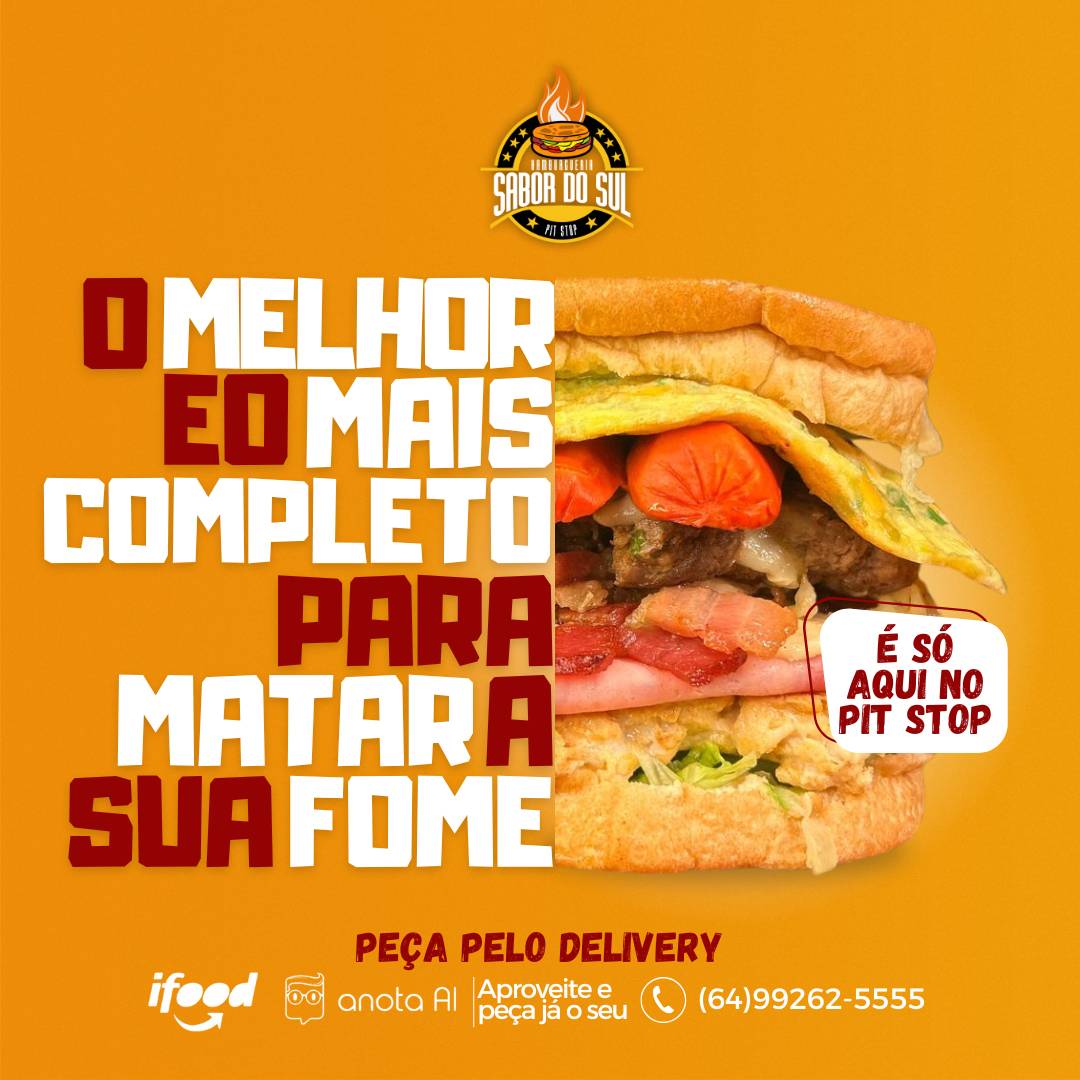 Hamburgueria Sabor do Sul - Pit Stop Lanches cardápio