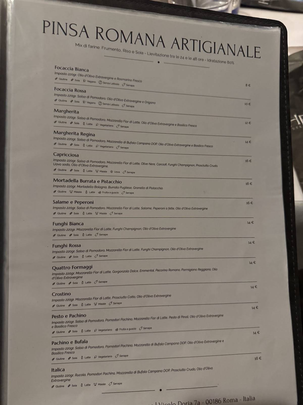Menu di Hedera - Osteria Contemporanea 