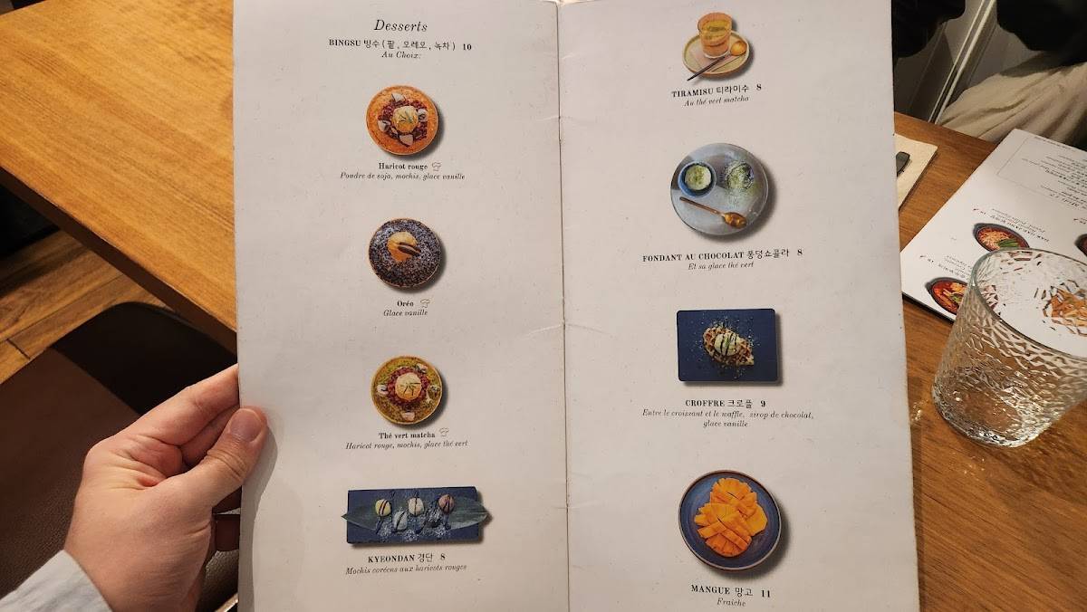 Menu de IDAM_Cuisine Coréenne