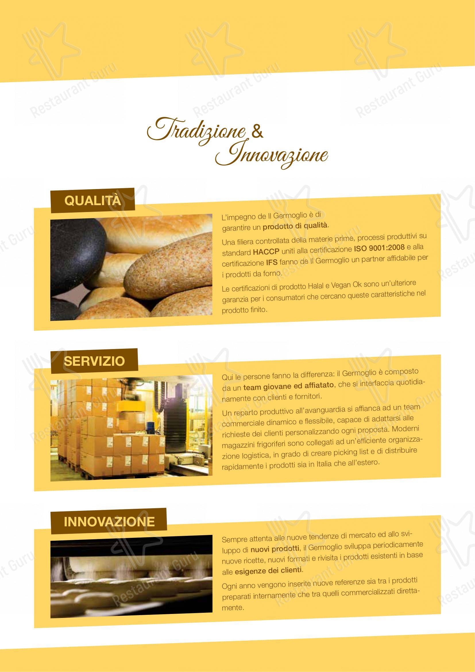 Menu per Il Germoglio Srl