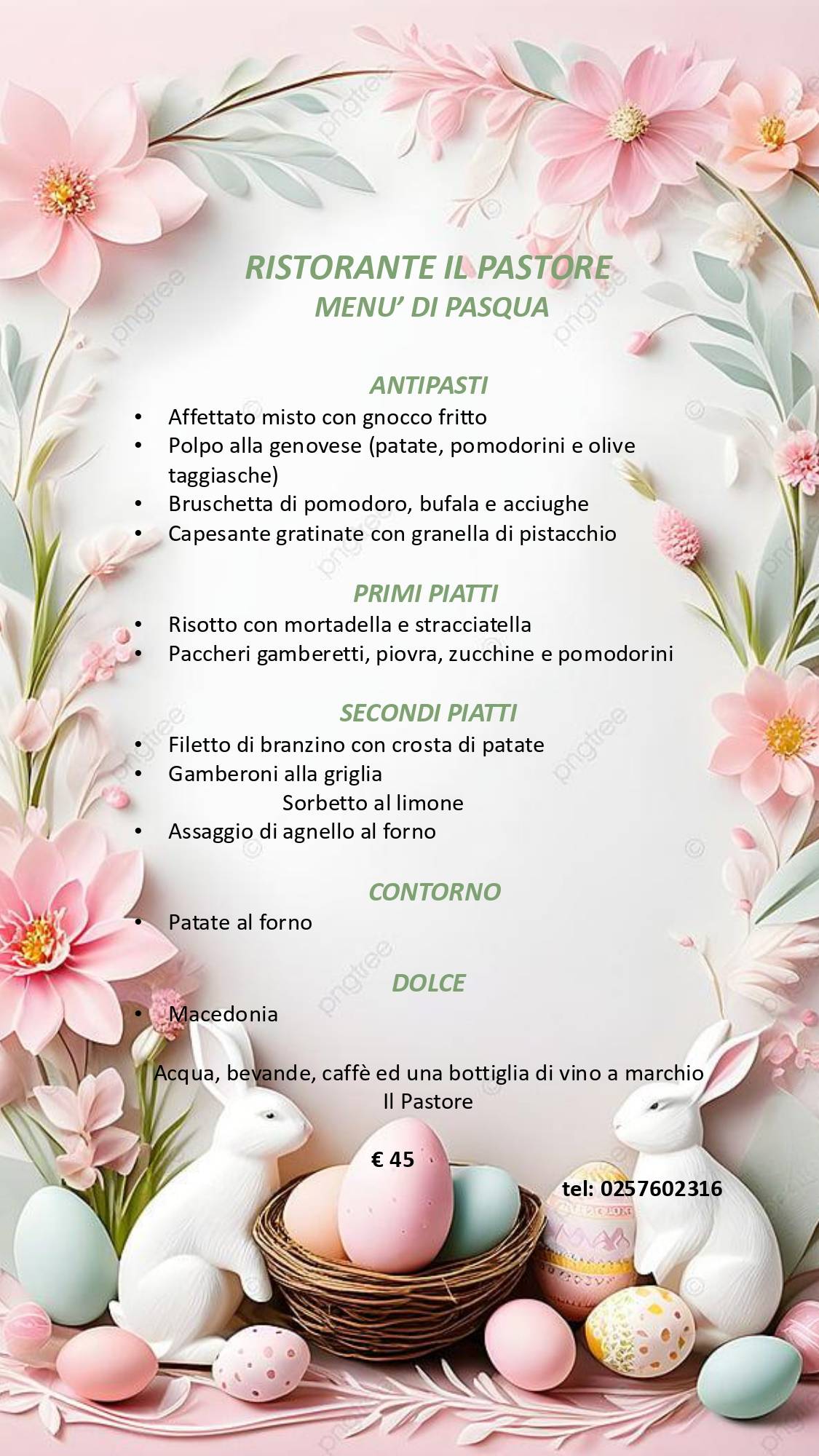 Menu di Il pastore 