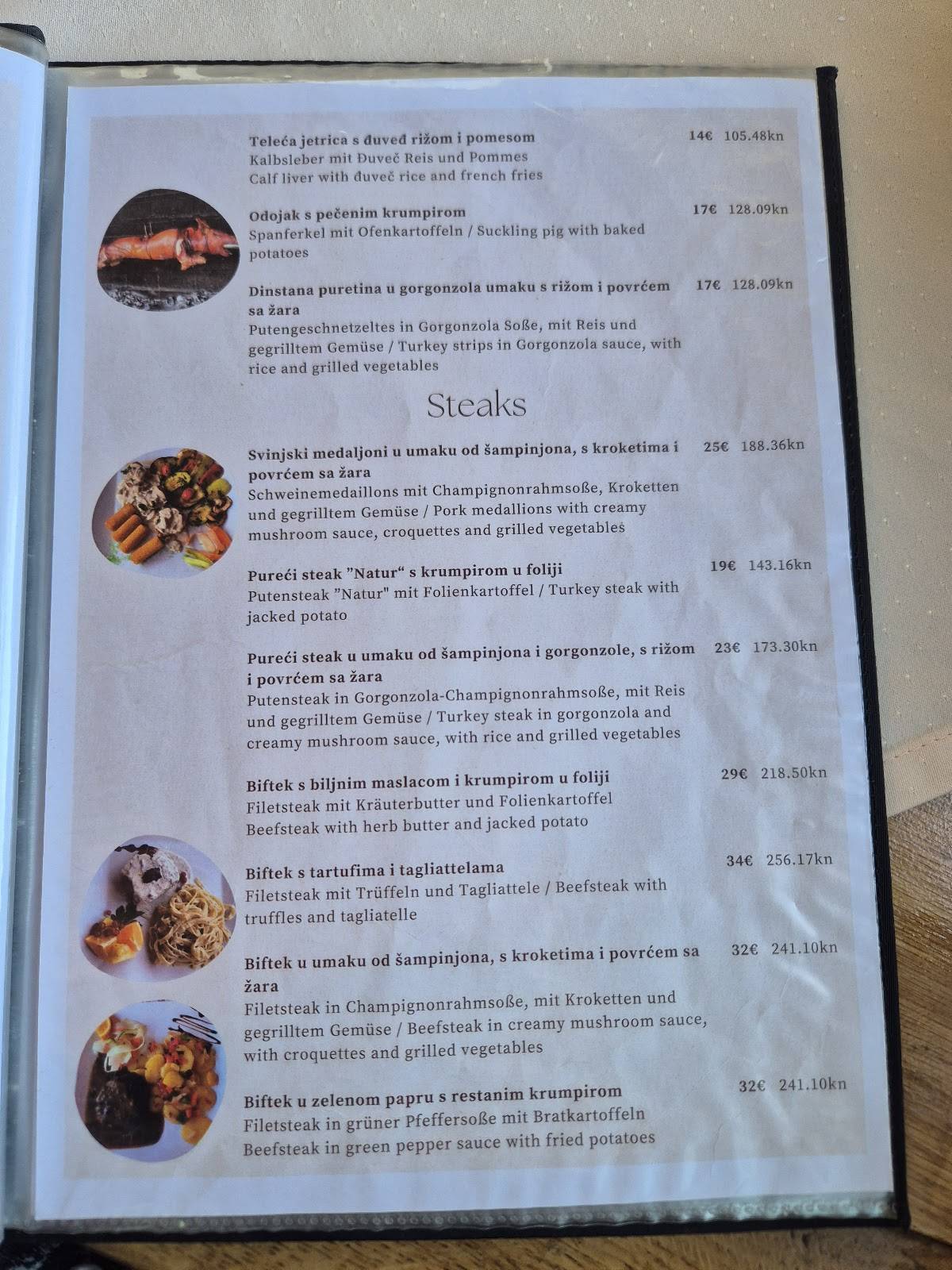 Menu di Jedro 