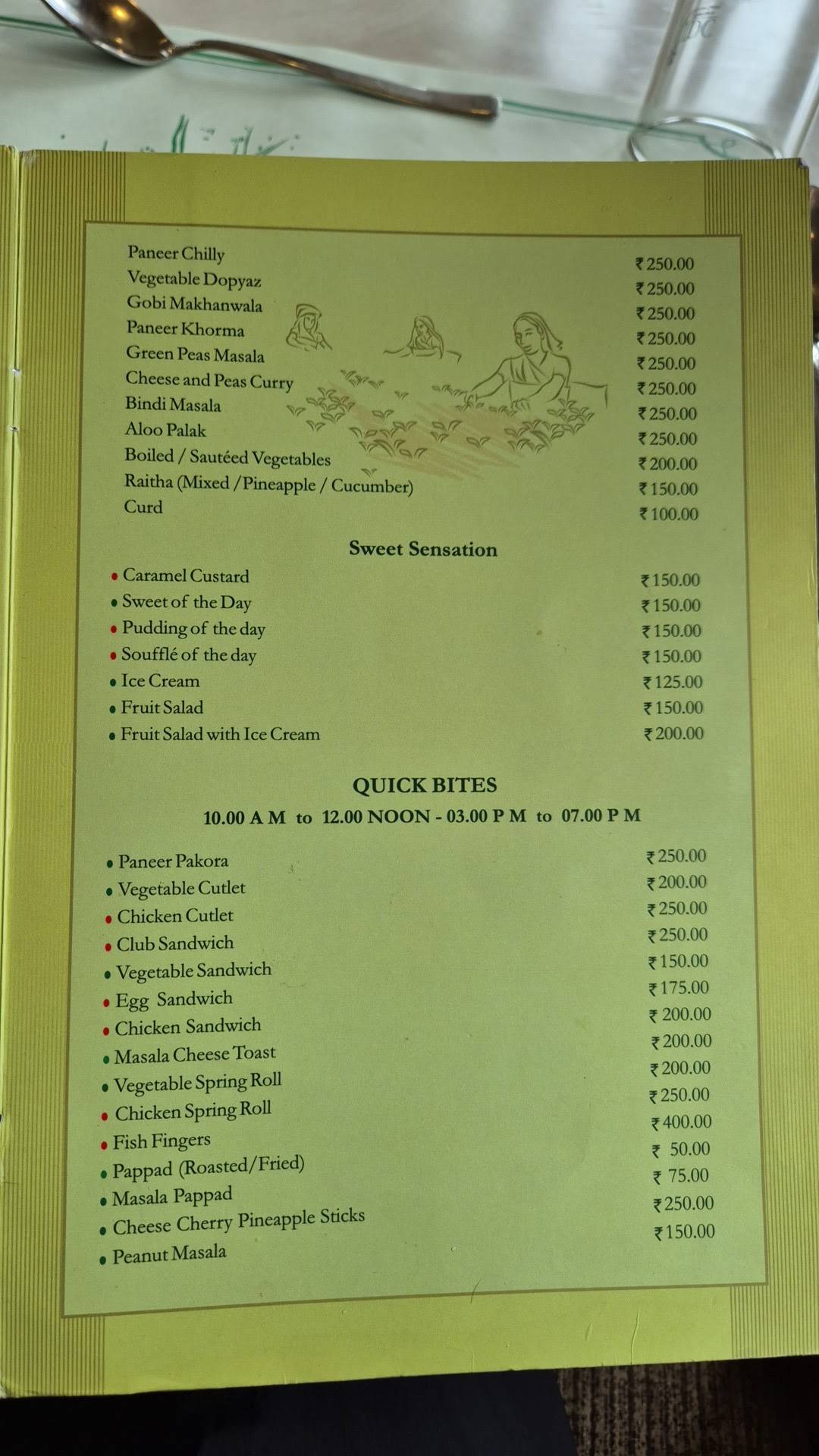 KTDC Restaurant Munnar (Multi Cuisine), Tea County KTDC Ktd menu