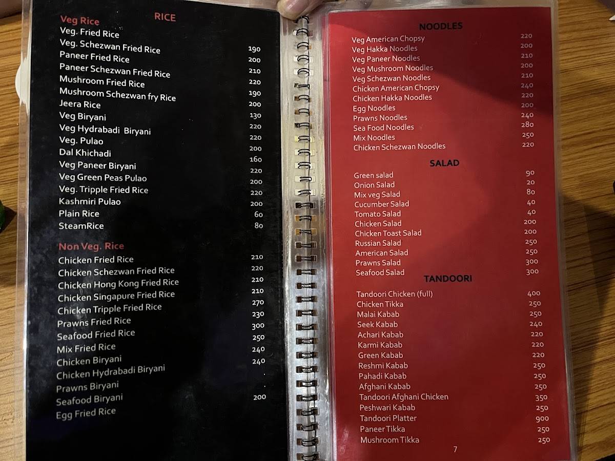 Kamlabai Sea Food Restaurant menu