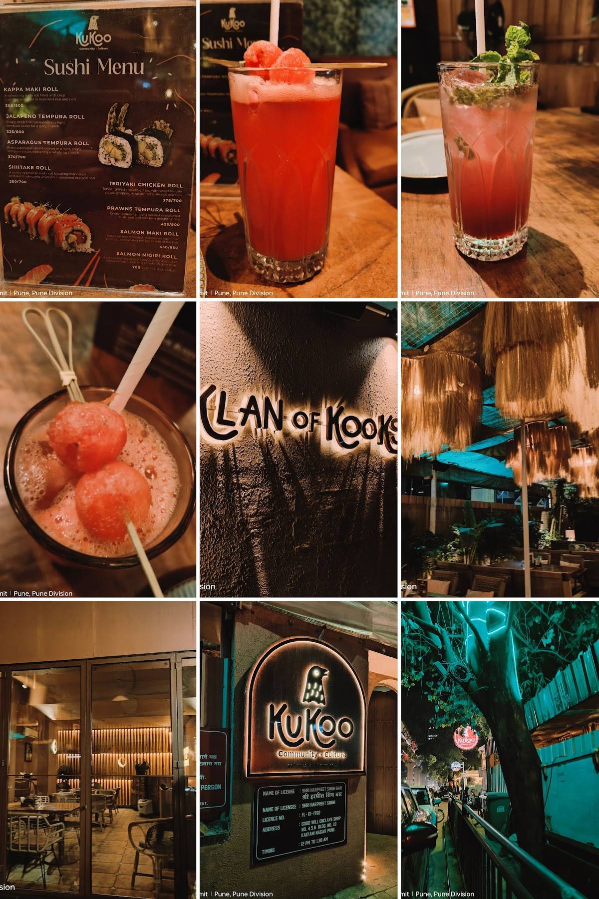 Kukoo menu