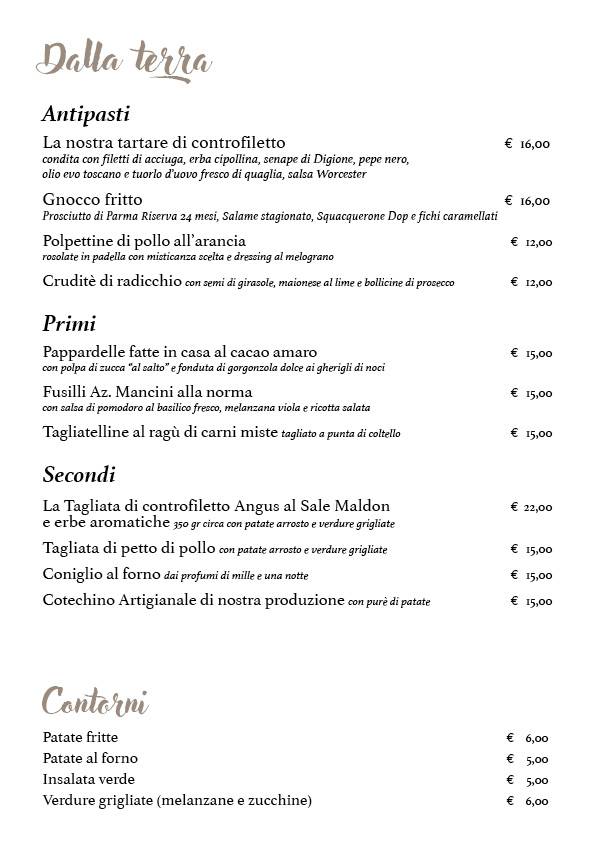 Carta de L' Arcangelo I Cucina e Pizza