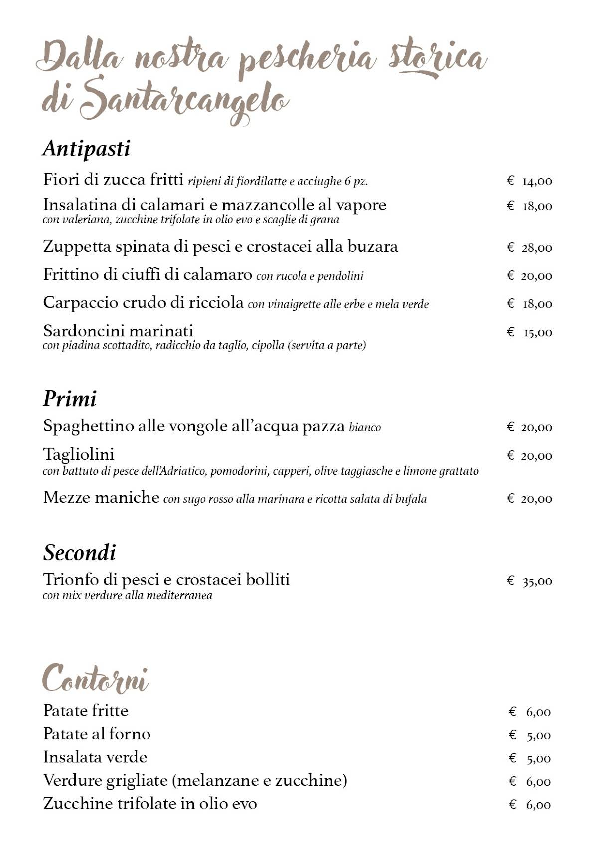 Menu di L'Arcangelo Pizzeria 