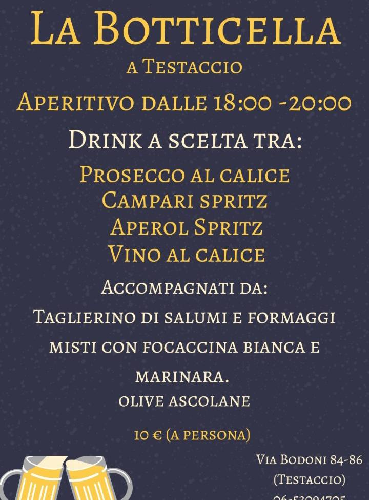 Menu di Trattoria Romana La Botticella a Testaccio 