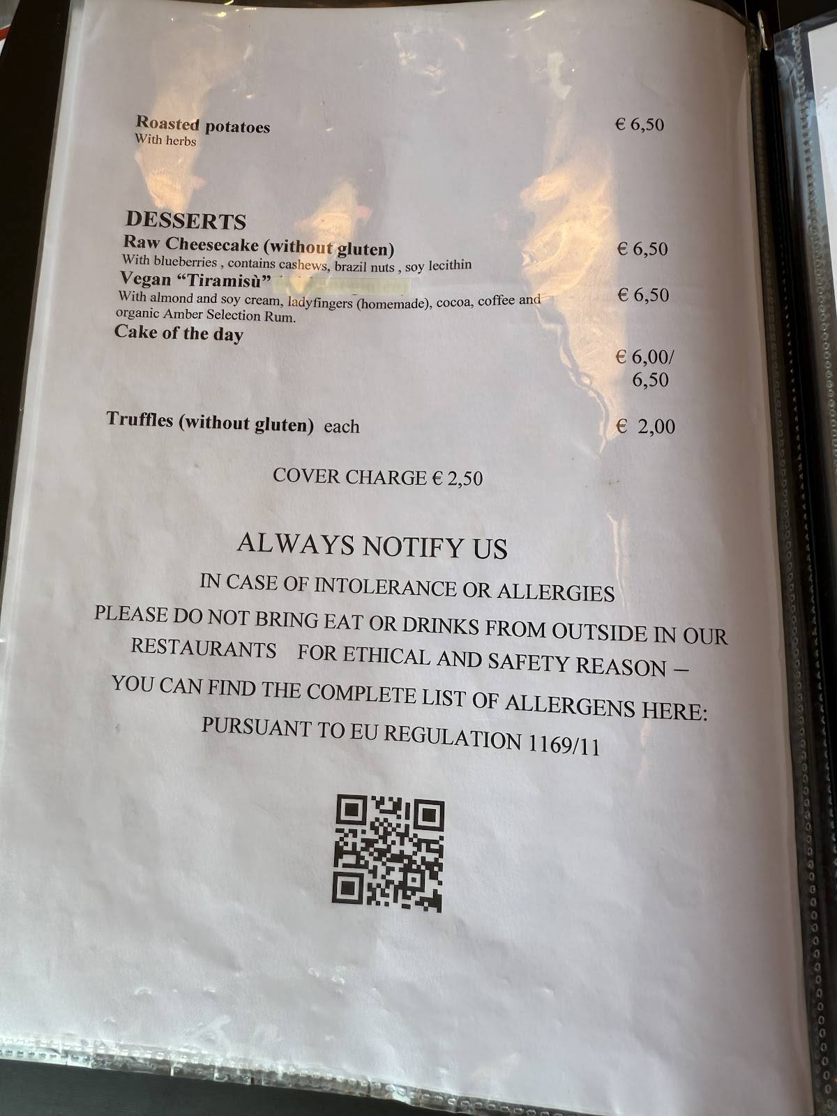 Menu di La Tecia Vegana 