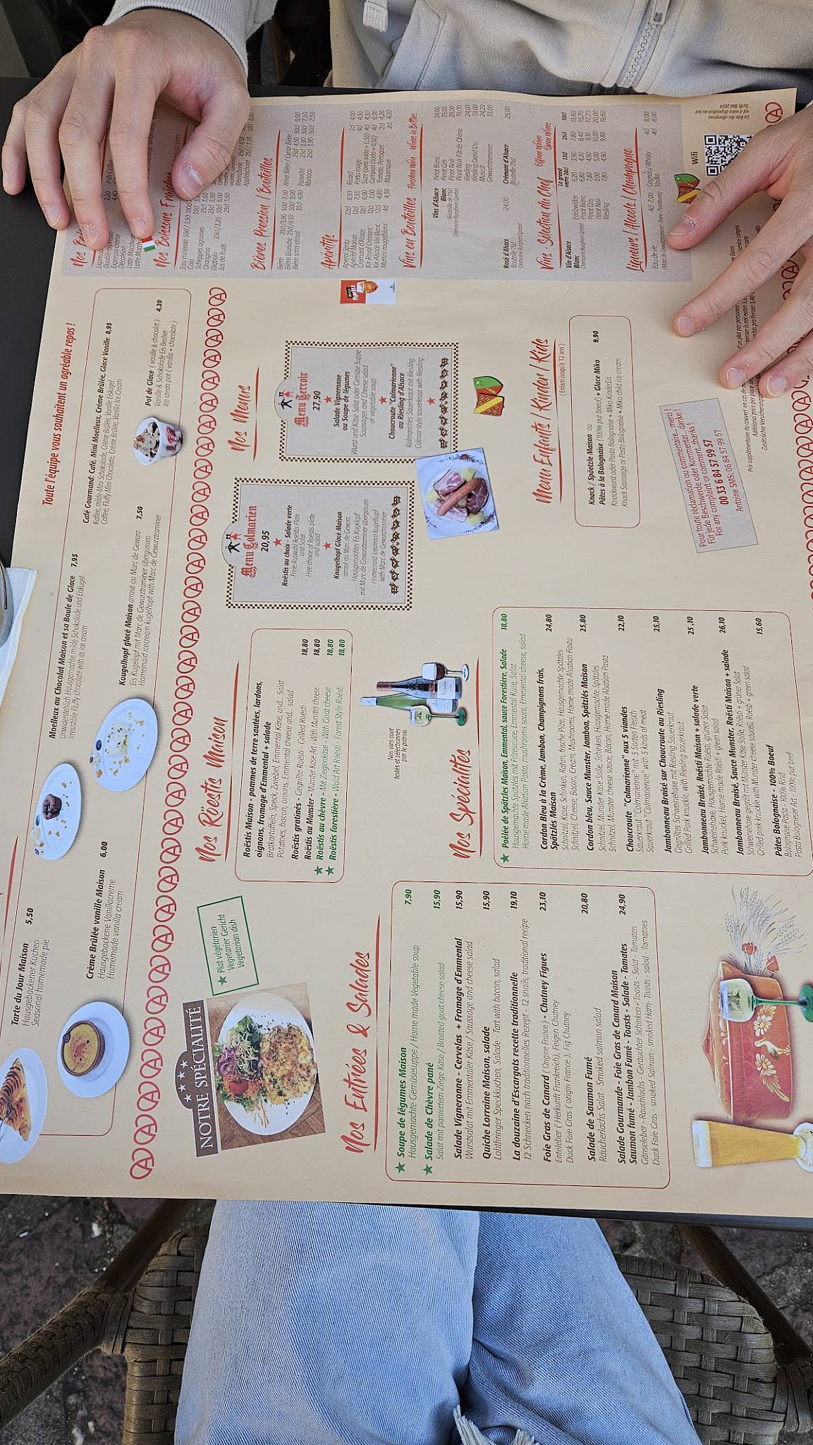 Menu de Le Stam Winstub