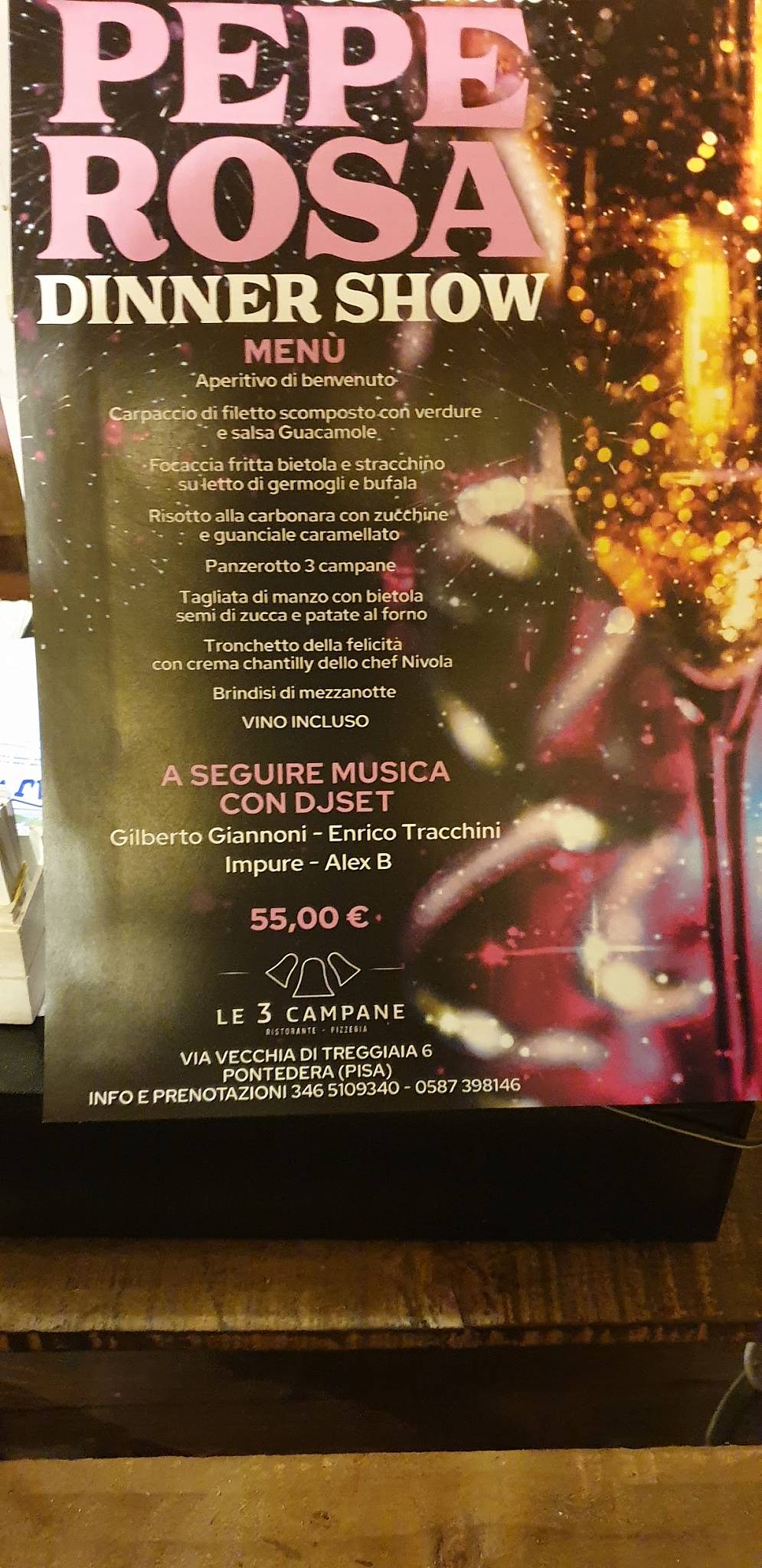 Menu di Le Tre Campane 