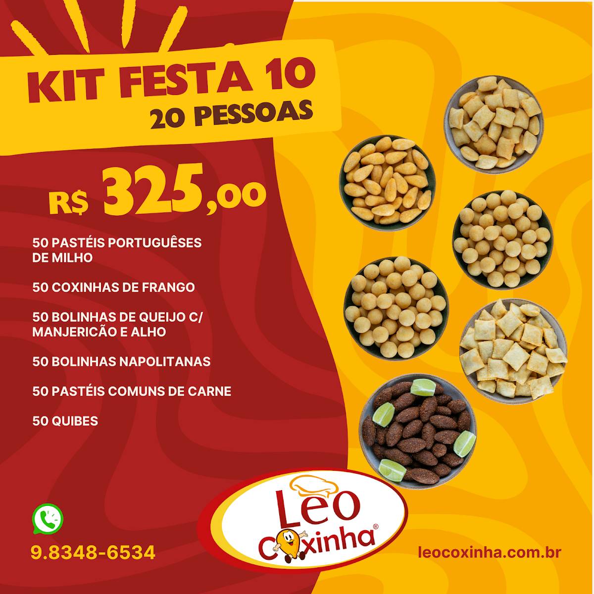 Léo Coxinha cardápio