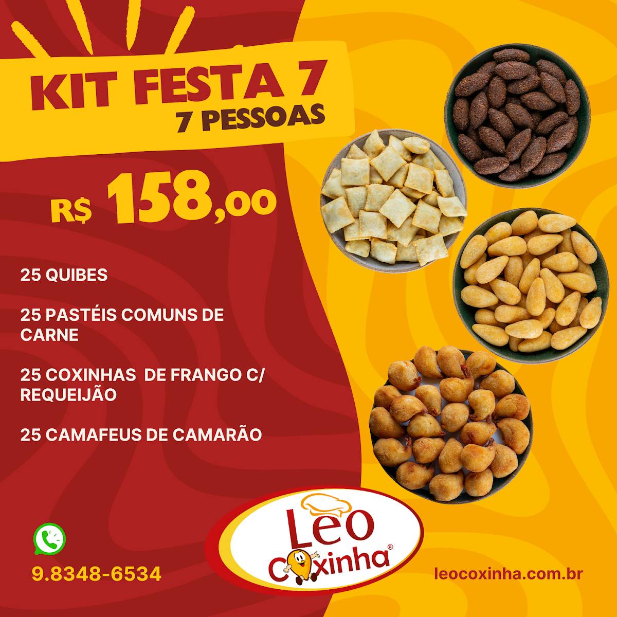 Léo Coxinha cardápio