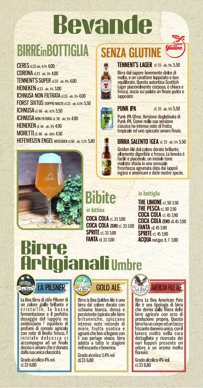 Menu di Longevia Gubbio 