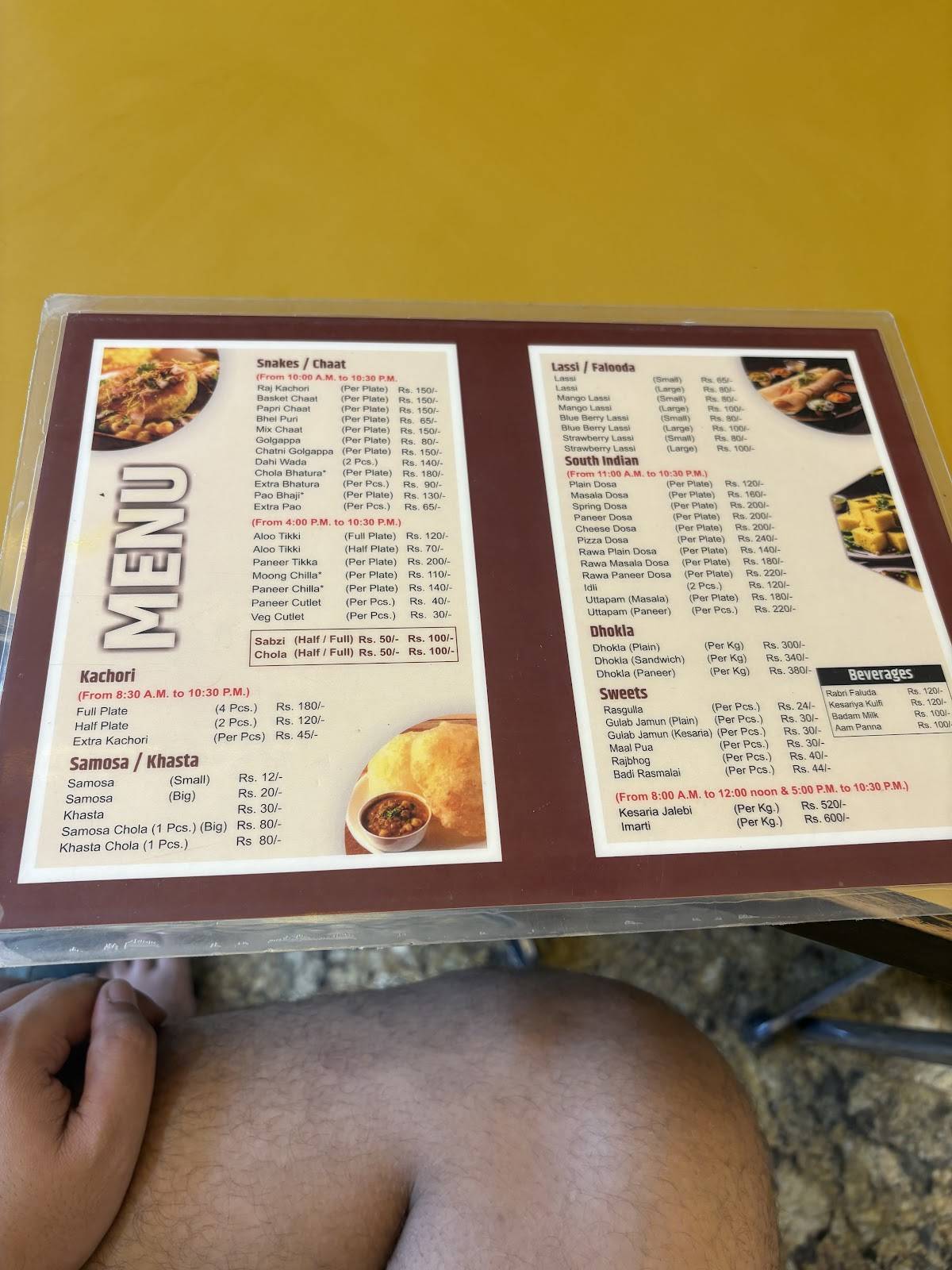 MITHAS menu