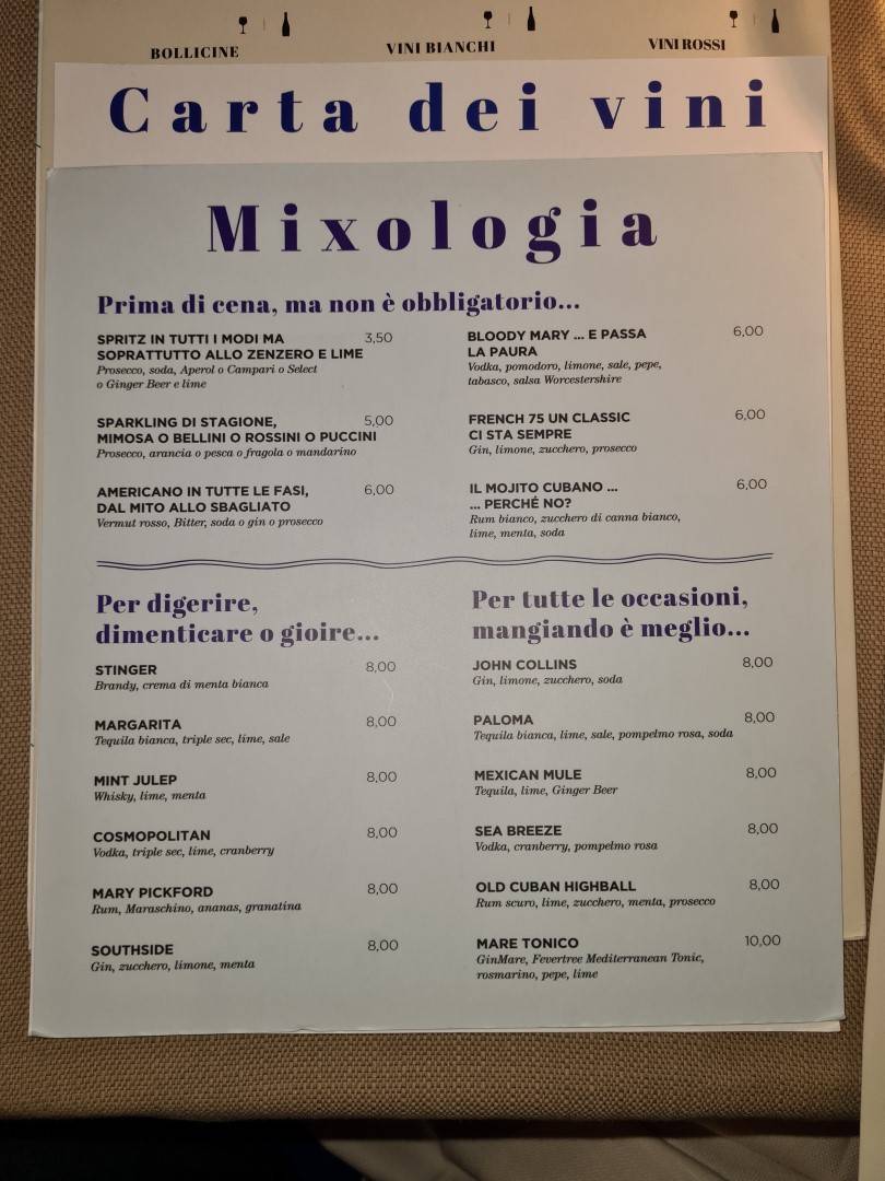 Menu di MOLO12 Ai Gelsi 